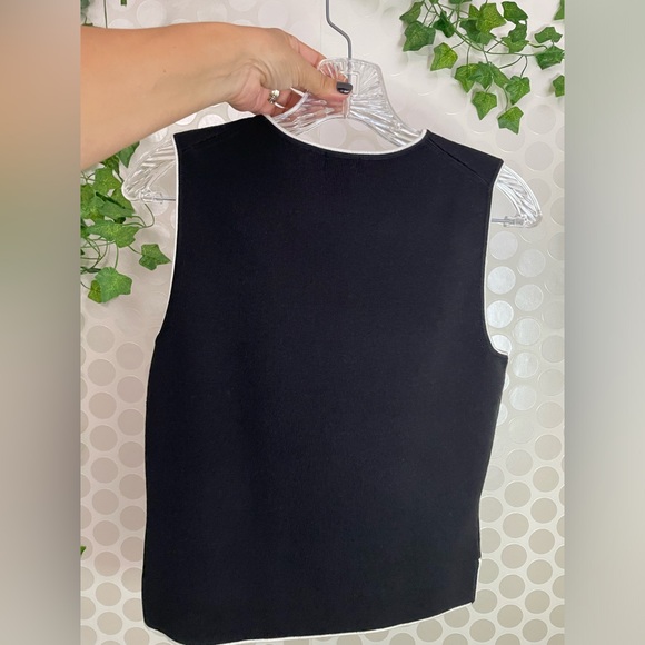 EVIE petite cardigan sweater black embroidered and tank top SIZE PS - Picture 6 of 17